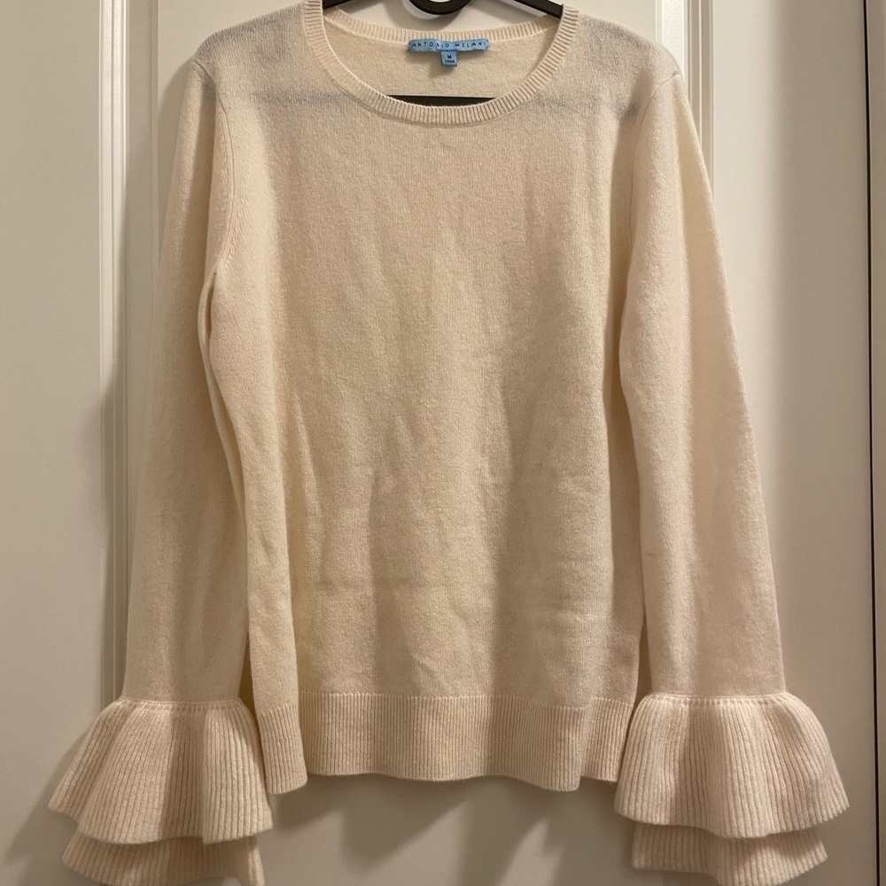 Luxury Antonio Melani Cashmere Sweater with statement sleeves